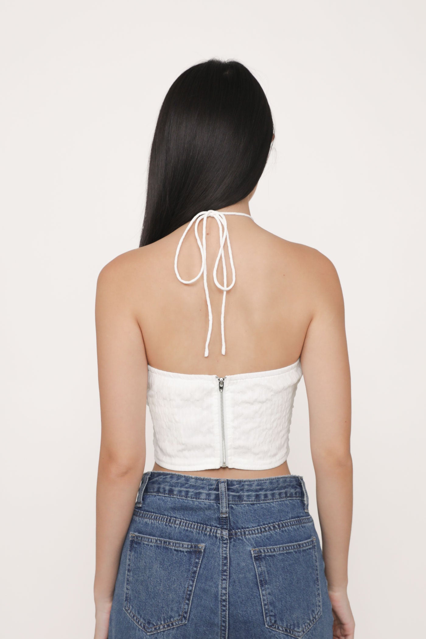 Delsy Rosette Halter Padded Top – The Tinsel Rack
