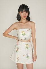 Dewi Embroidery Mesh Skorts