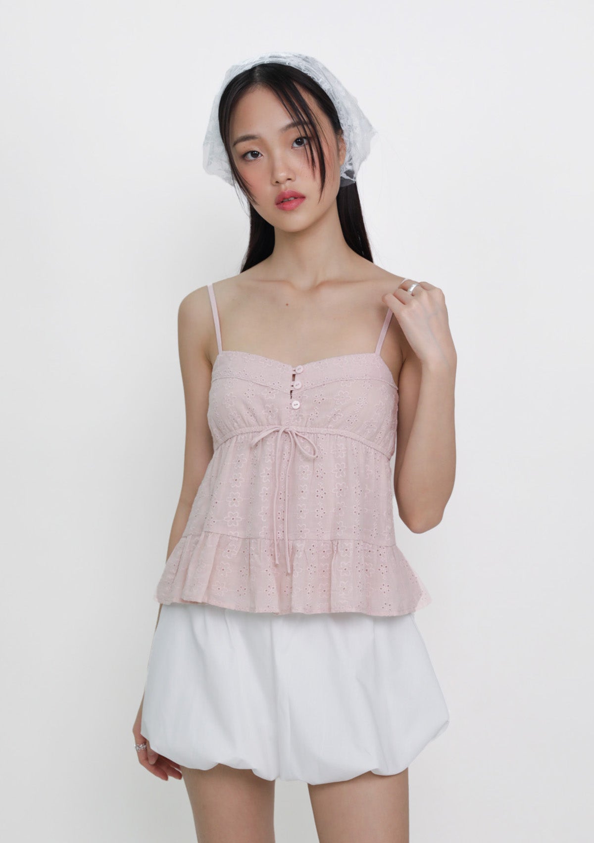 Lenora Eyelet Babydoll Top (Eyelet) – The Tinsel Rack