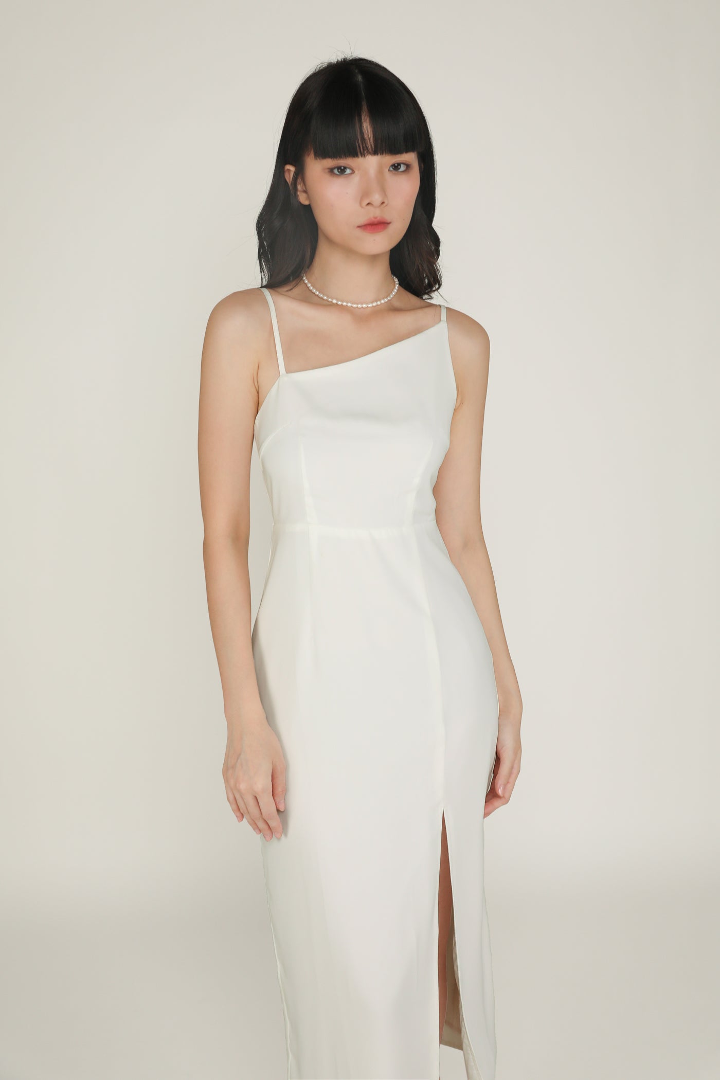 Eli Asymmetrical Midi Dress White / XL Eli Asymmetrical Midi Dress White / XL