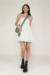 Elodie Pleated Tube Padded Dress