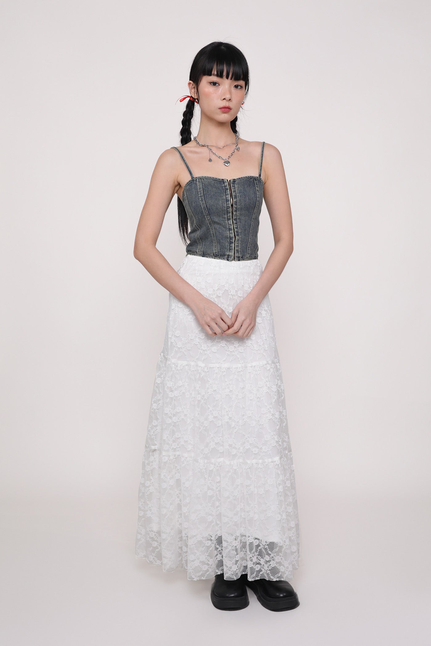 Elysia Lace Tiered Skirt – The Tinsel Rack