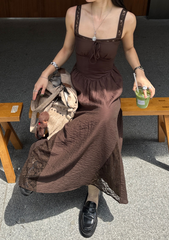 Valeria Lace Padded Maxi Dress