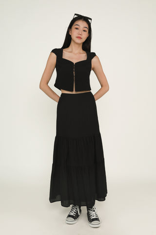 Eurica Tiered Maxi Skirt