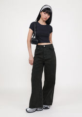 Petite Benjamin Wide Leg Denim Jeans