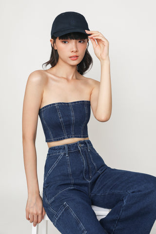 Gabrielle Denim Tube Top