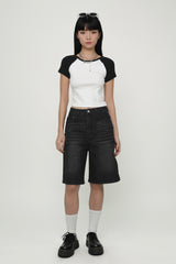 Gary Mid Rise Denim Jorts