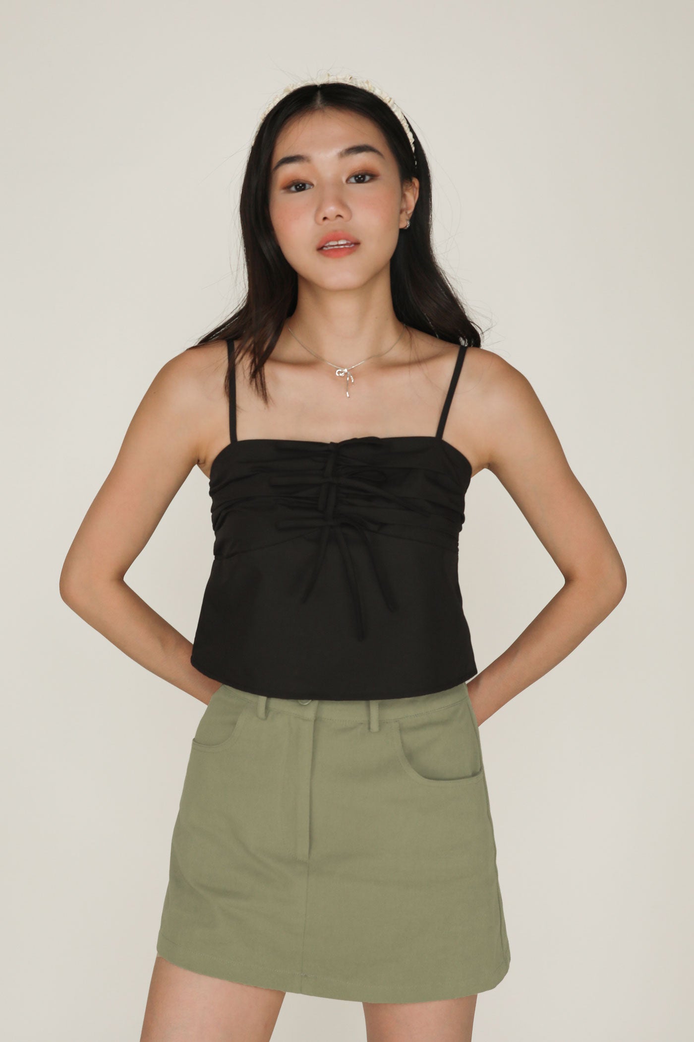 トップス andmary Gigi ribbon tops ANDMARY】Gigi ribbon tops