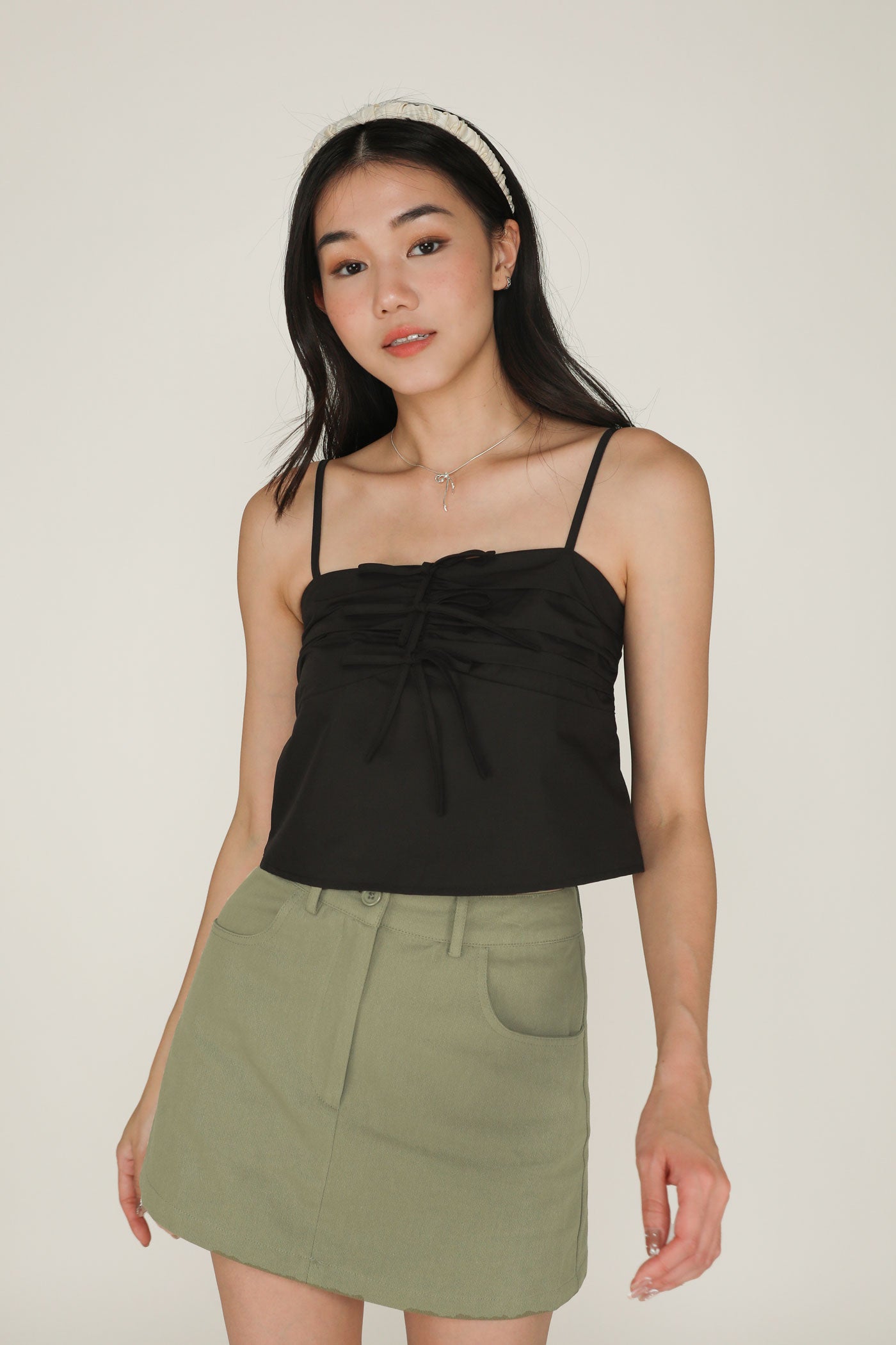 トップス andmary Gigi ribbon tops black ANDMARY Gigi ribbon tops Black Free - メルカリ