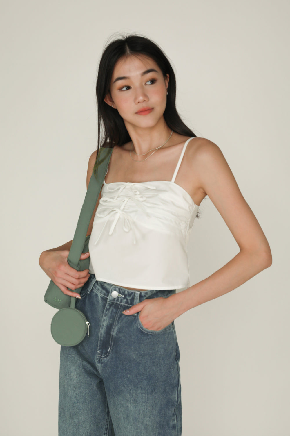 Gigi Ribbon Spag Top