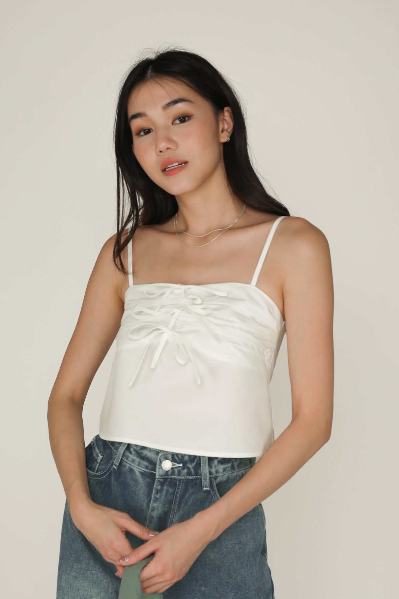 トップス andmary Gigi ribbon tops ANDMARY】Gigi ribbon tops