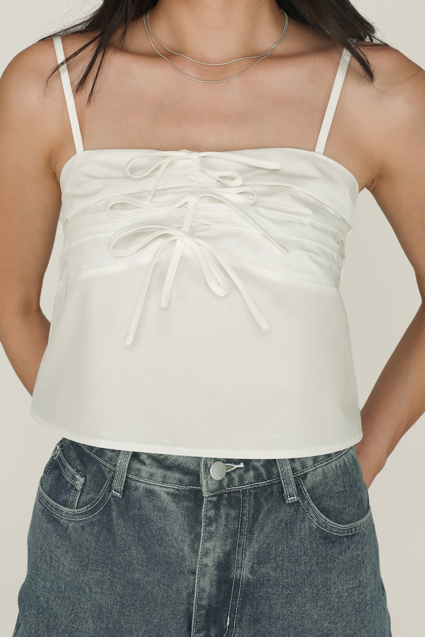 トップス andmary Gigi ribbon tops ANDMARY】Gigi ribbon tops