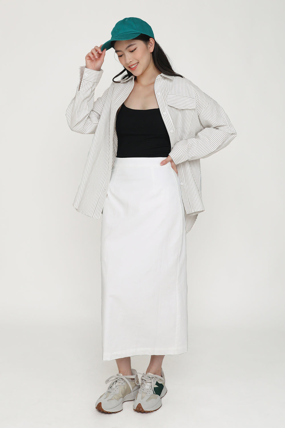 Gilda Linen Midi Skirt