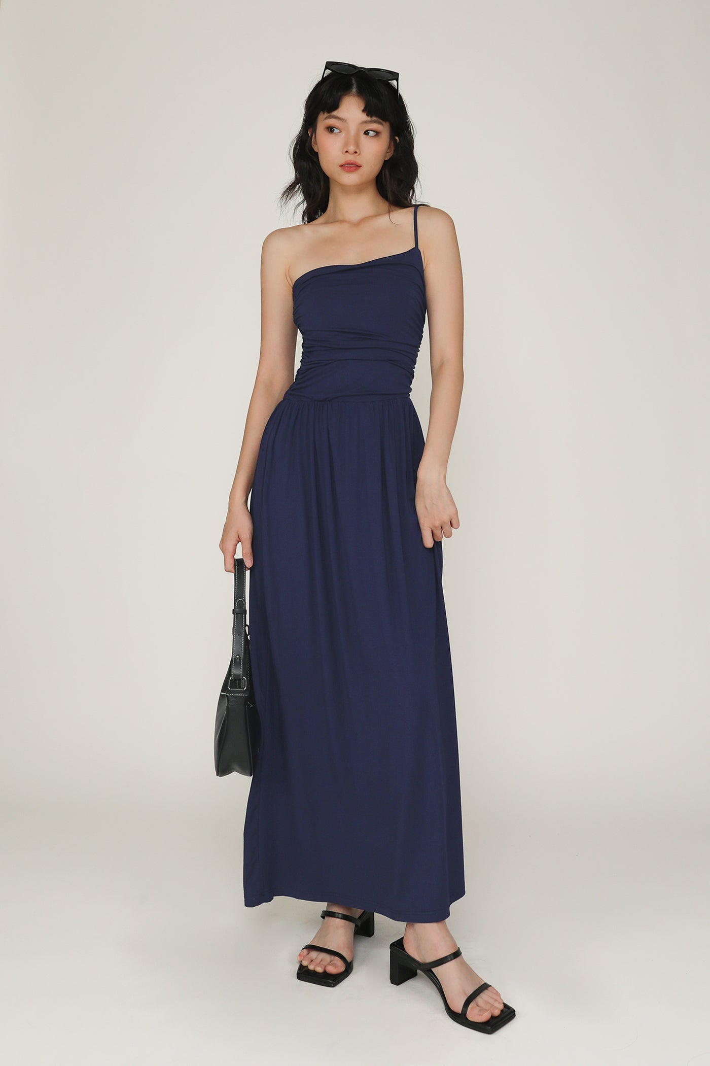 Gisella Toga Ruched Maxi Dress The Tinsel Rack Gisella Toga Ruched Maxi Dress The Tinsel Rack