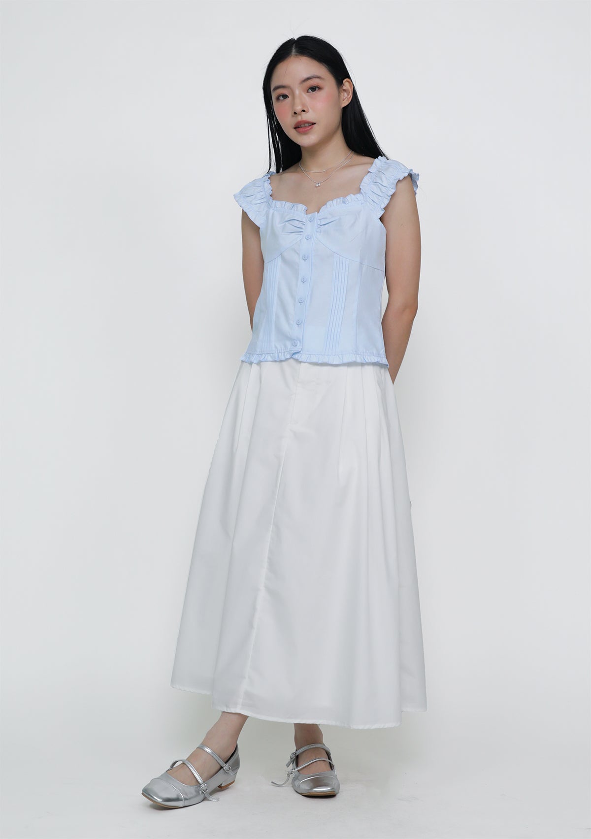 Haru Ruched Button Blouse – The Tinsel Rack