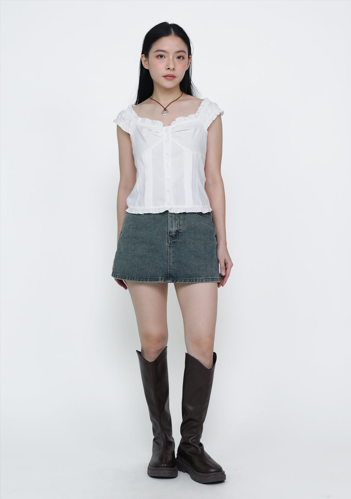 Haru Ruched Button Blouse – The Tinsel Rack