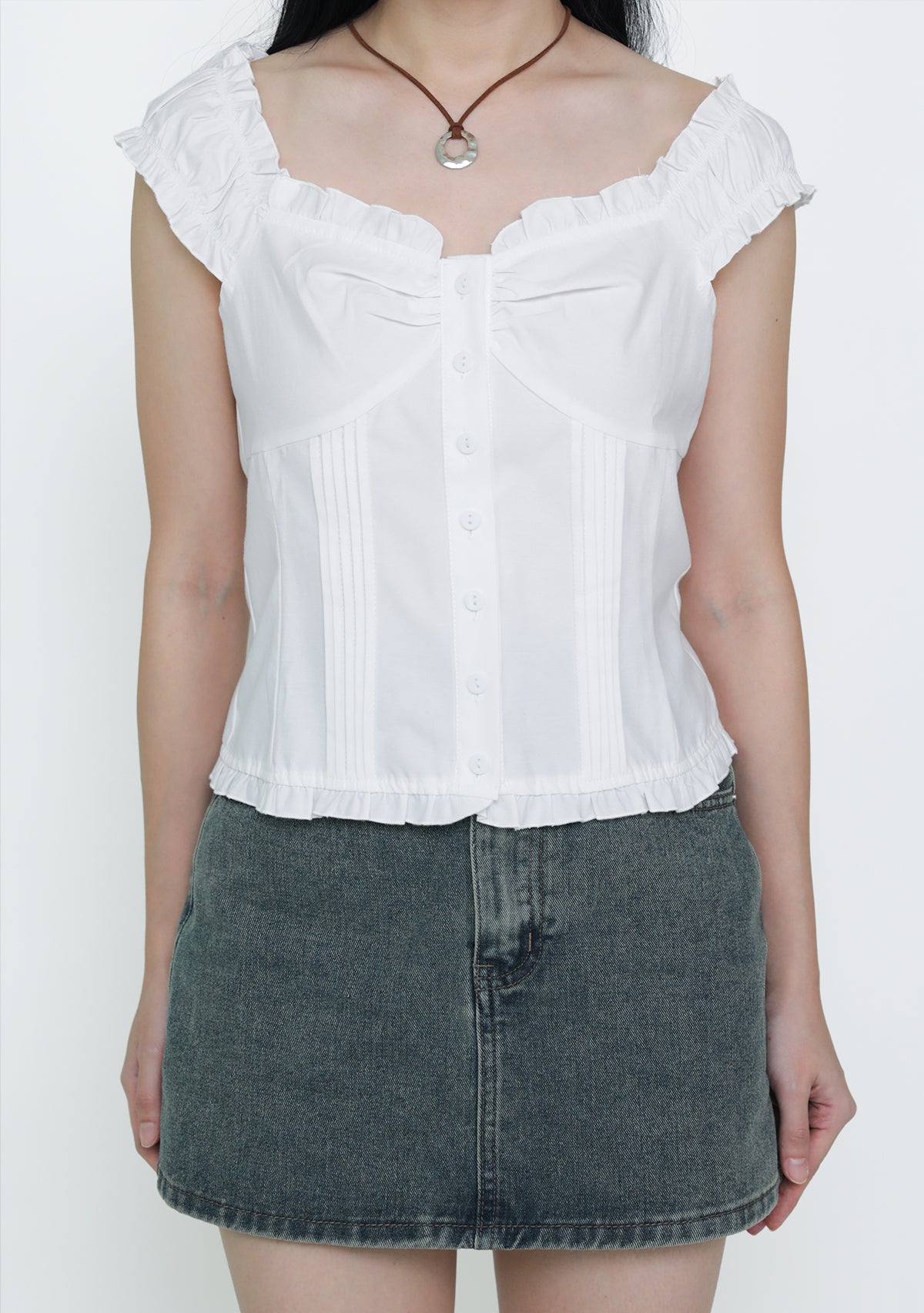 Haru Ruched Button Blouse – The Tinsel Rack