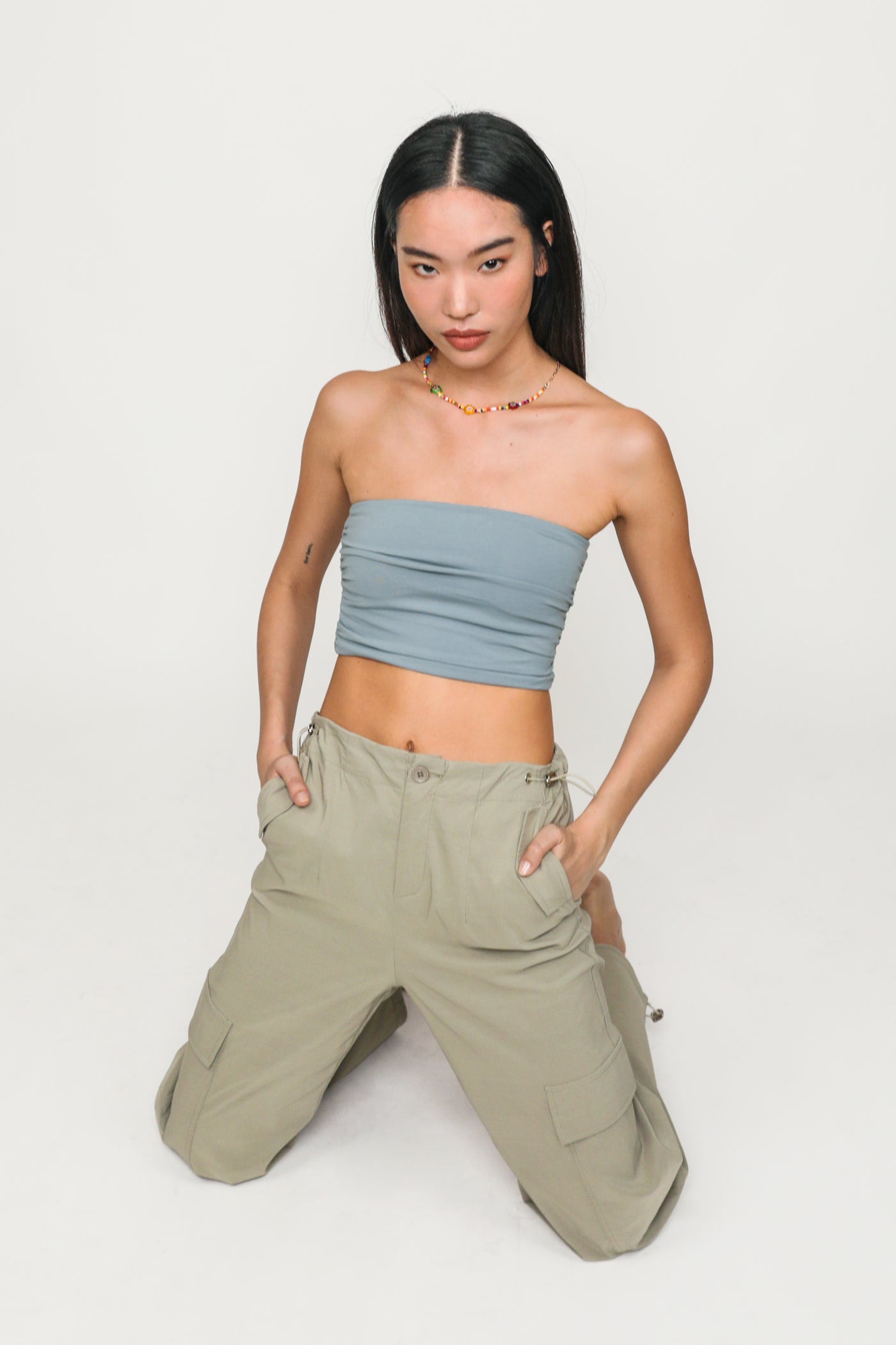 Ines Ruched Tube Padded Top – The Tinsel Rack