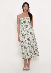 Phoebe Ribbon Padded Dress (Floral)