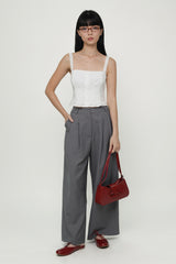 Jenelle Crochet Trim Smocked Top