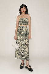Jiselle Ruched Side Midi Skirt