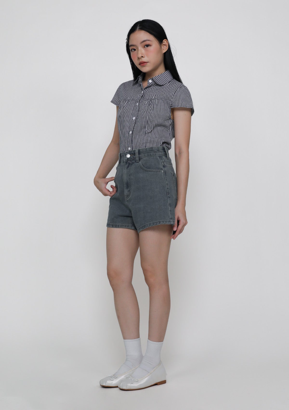 theredthered S garter denim shorts 2点セット theredthered S garter denim shorts 2点セット Josh Denim Shorts