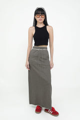 Keith Raw Hem Jersey Skirt