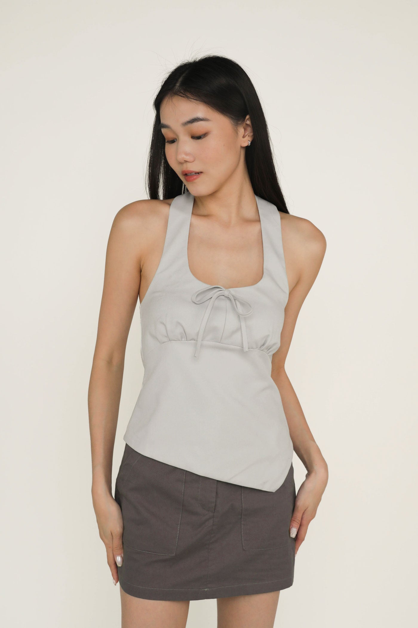 Kylene Asymmetrical Halter Top – The Tinsel Rack