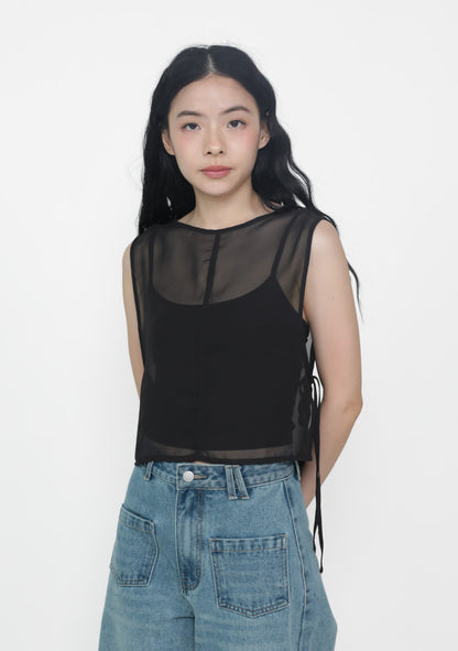 Kyo Sheer Overlay Top