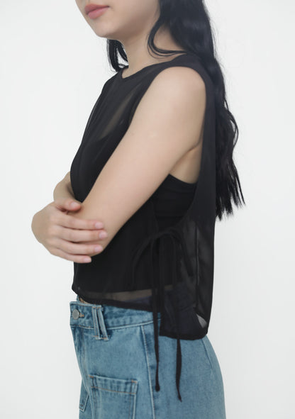 Kyo Sheer Overlay Top