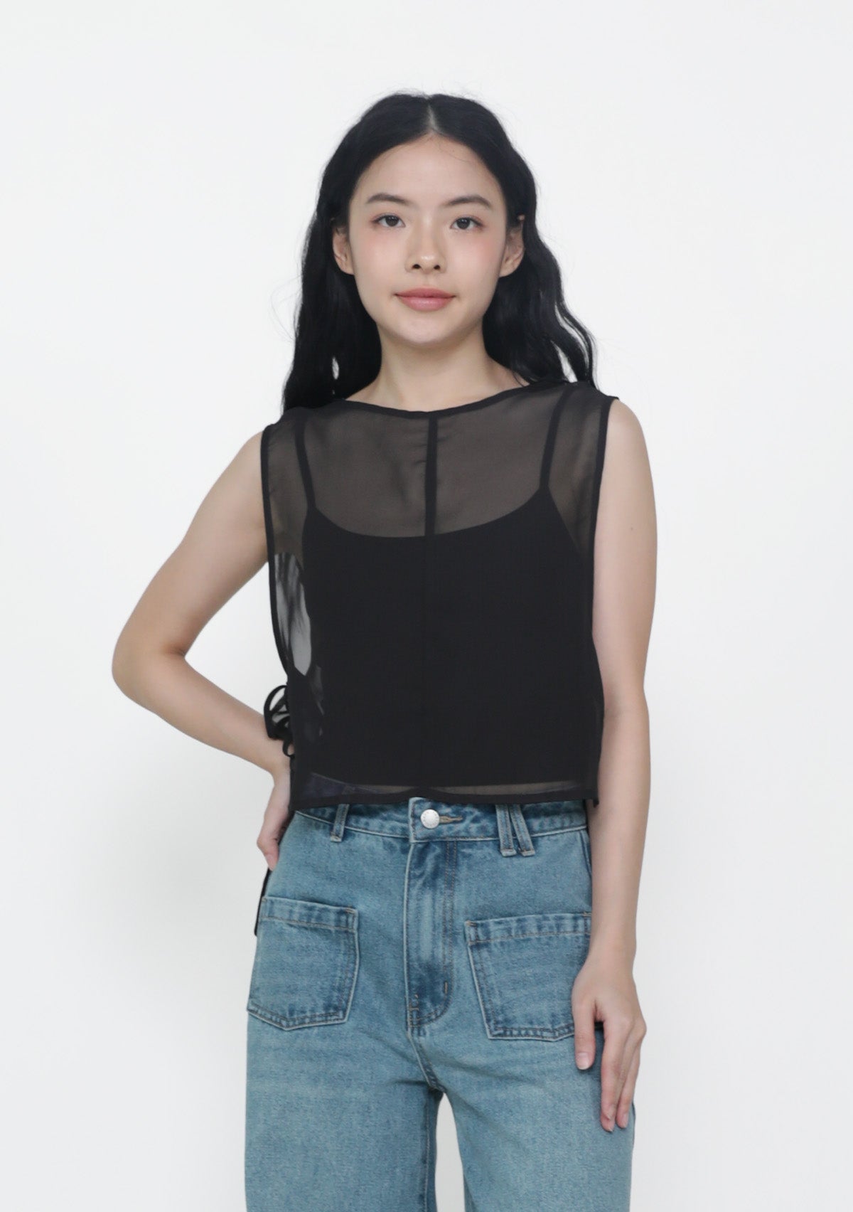 Kyo Sheer Overlay Top