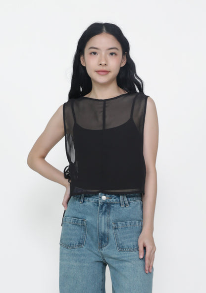 Kyo Sheer Overlay Top