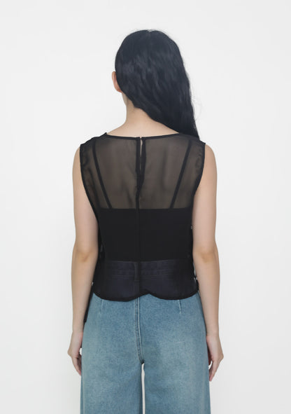 Kyo Sheer Overlay Top