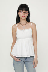 Laryn Lace Trim Babydoll Top