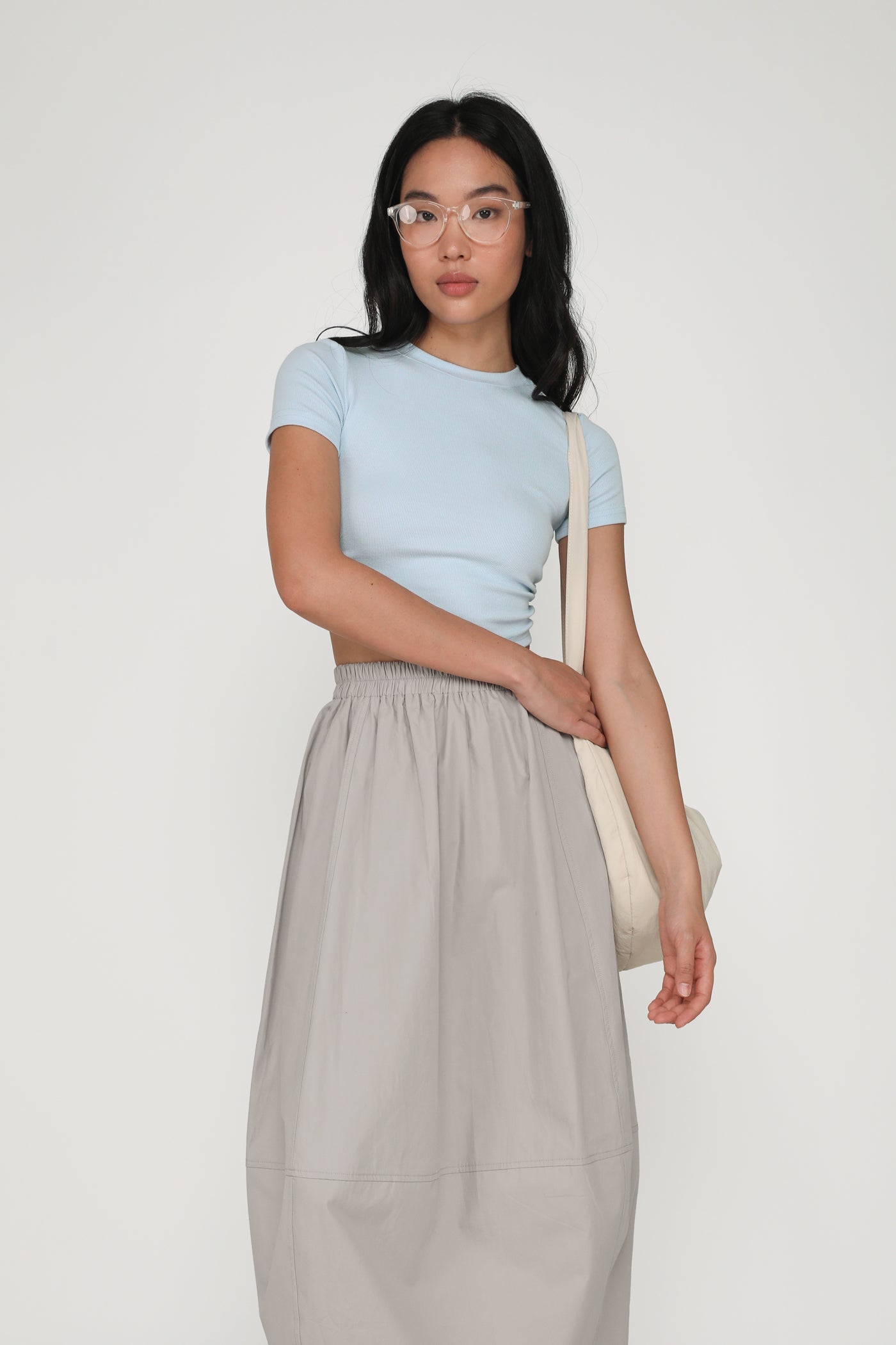 な*ぴ様 【美品】S layered balloon skirt gray layton-taupe-balloon-maxi-