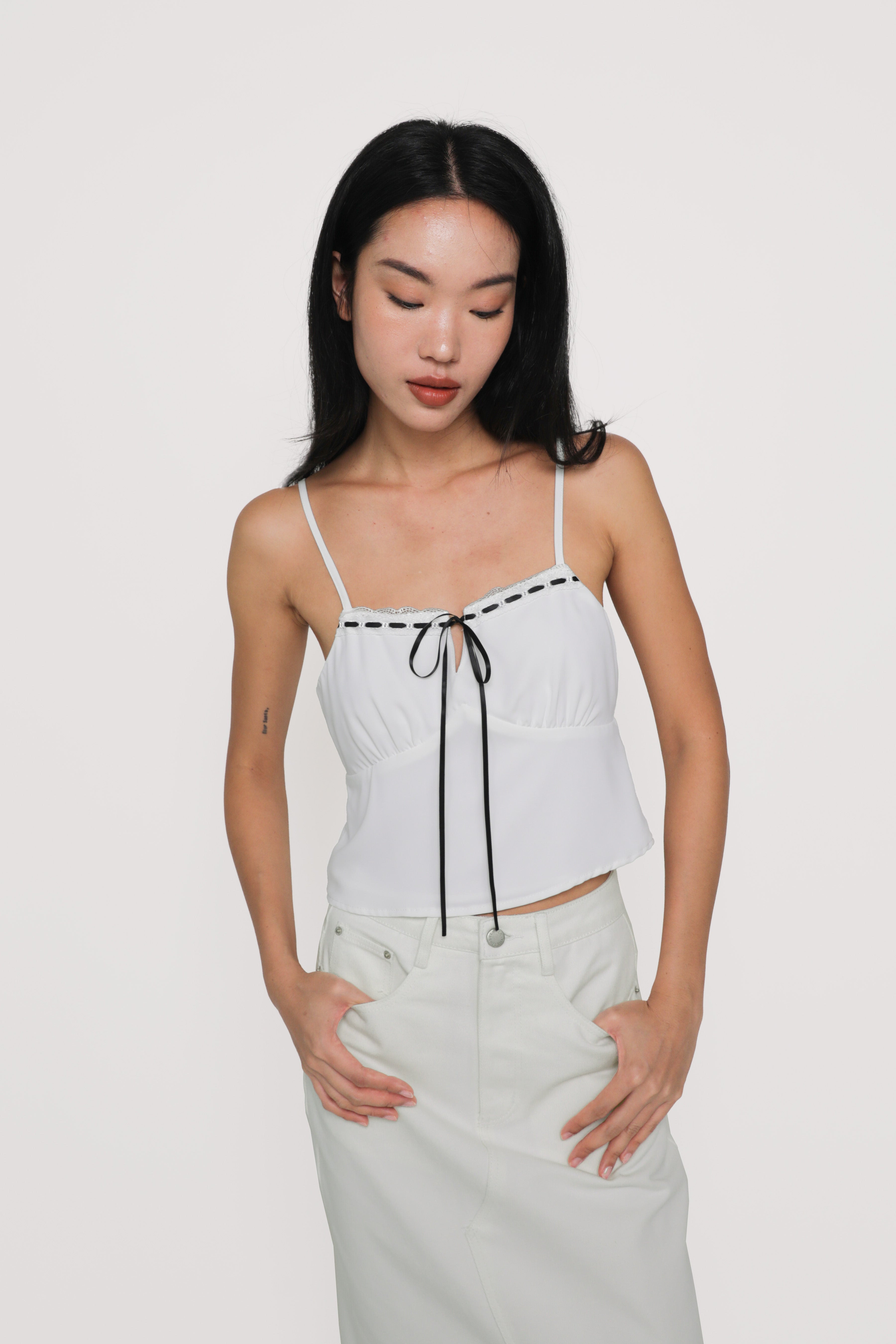 Levina Ribbon Lace Top – The Tinsel Rack
