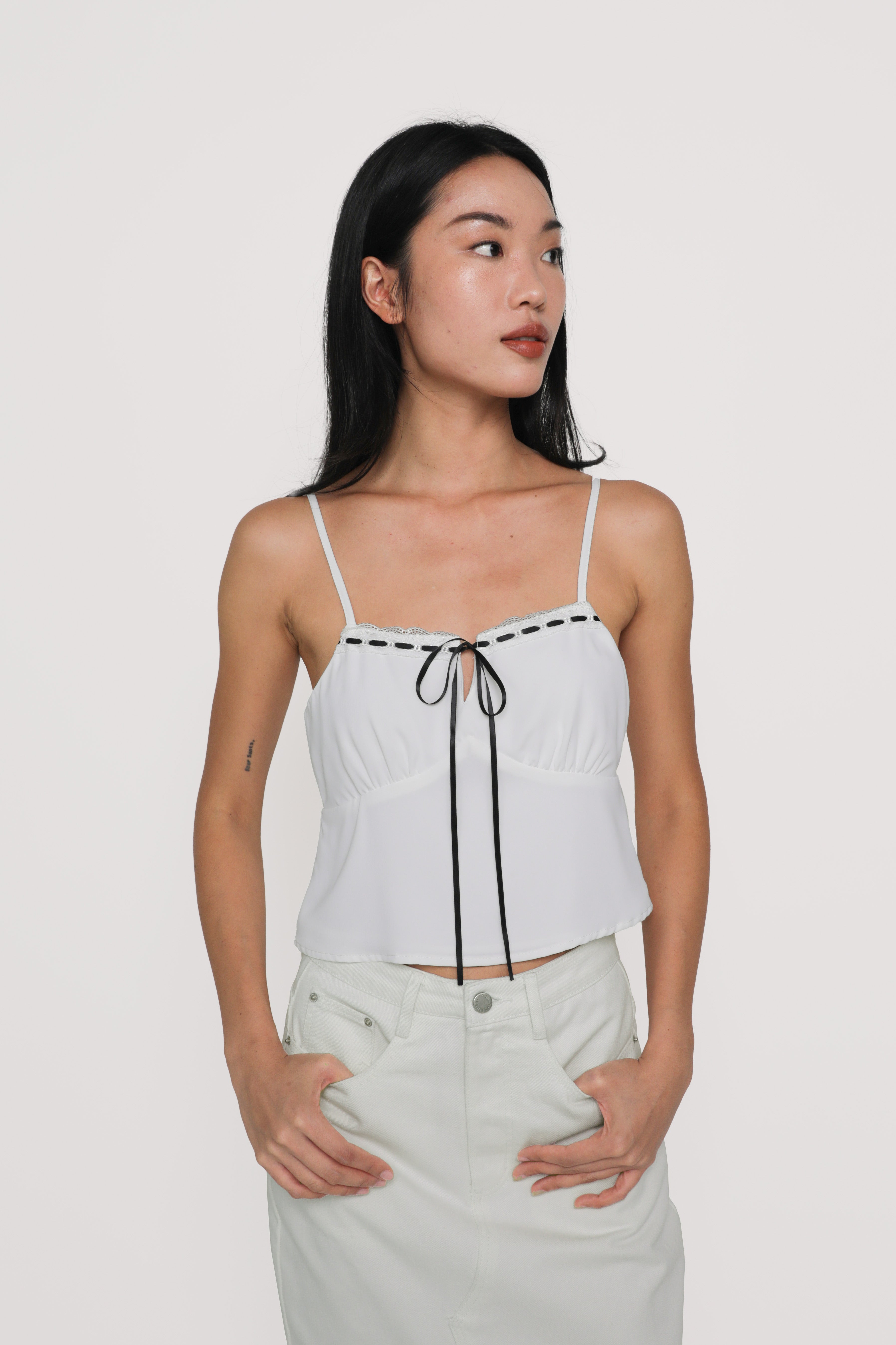 Levina Ribbon Lace Top – The Tinsel Rack