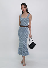 Angelica Lace Overlay Midi Skirt