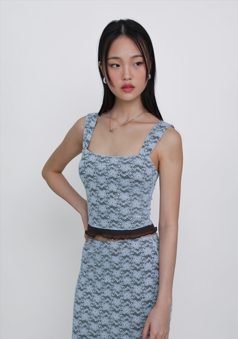 Heidi Lace Overlay Padded Top