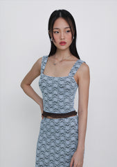 Heidi Lace Overlay Padded Top