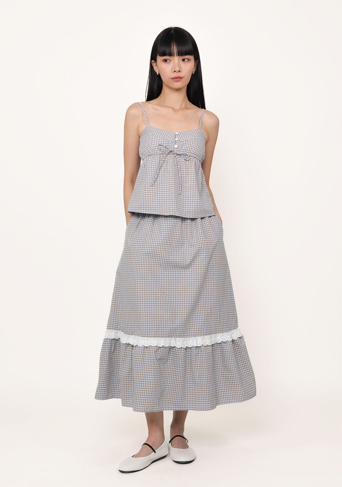 Nora Babydoll Padded Top (Plaid) – The Tinsel Rack