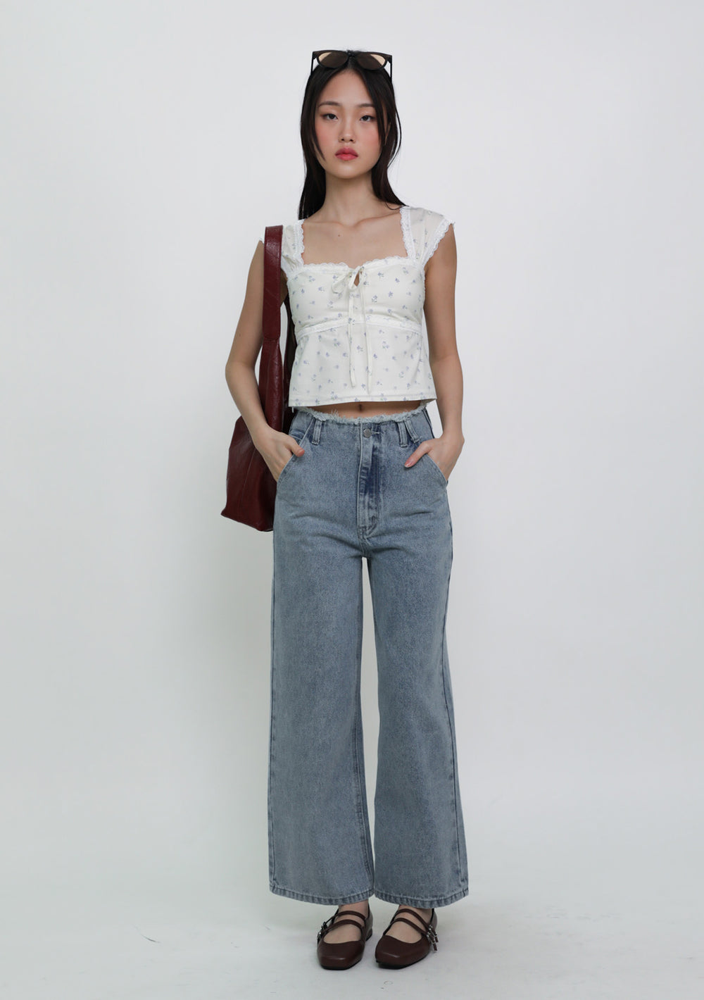 Luka Frayed Waist Denim Jeans