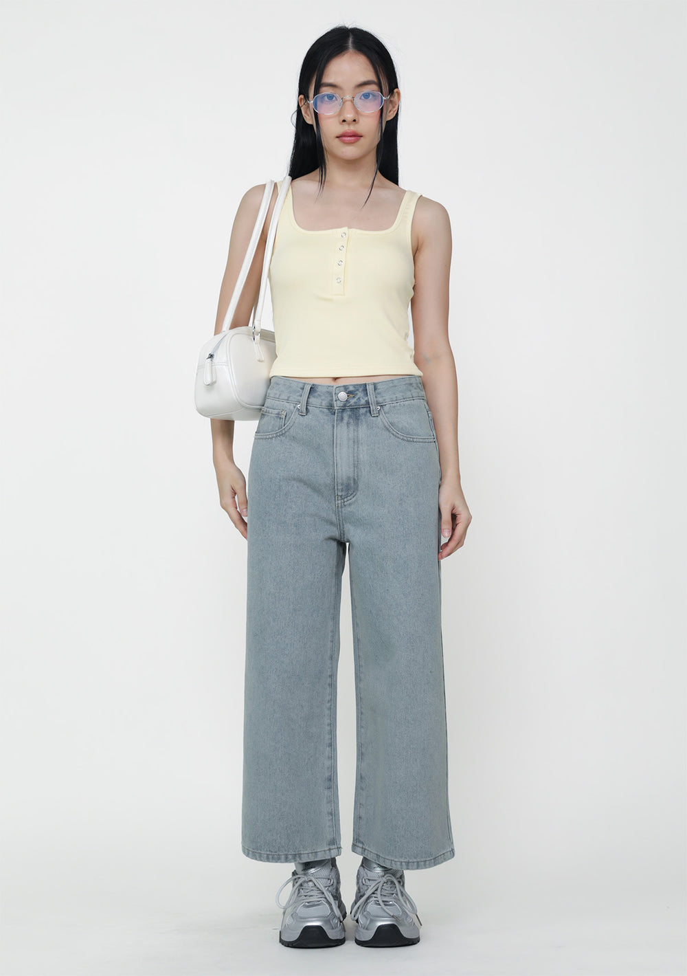 Mono Crop Denim Jeans