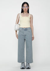 Mono Crop Denim Jeans