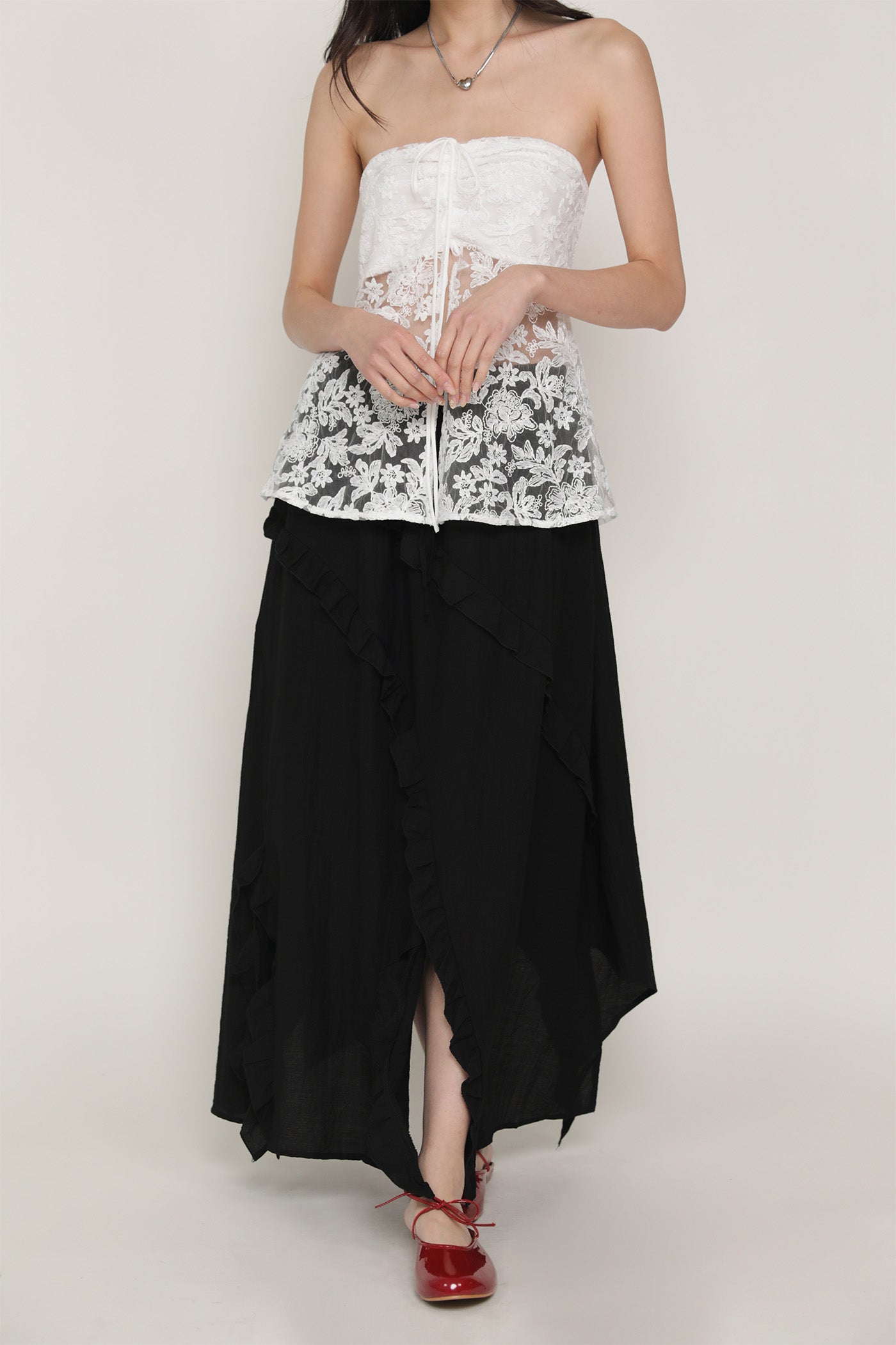 Luceia Ruffles Maxi Skirt – The Tinsel Rack