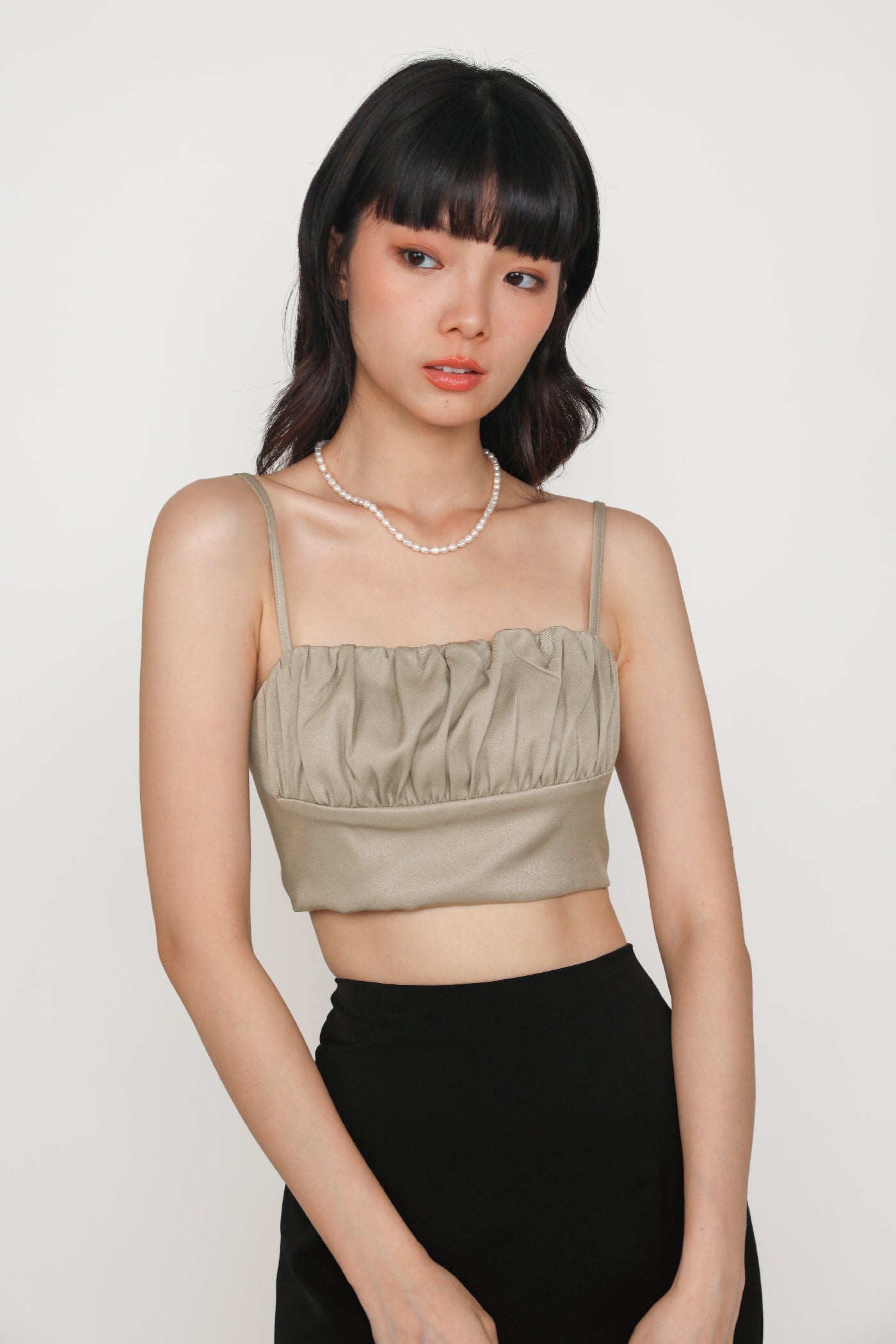 トップス Melt the lady tiny fluffy tank + tops Crop Tank Top Fluffy Shorts Casual Fuzzy Two Pieces Scoop Neck