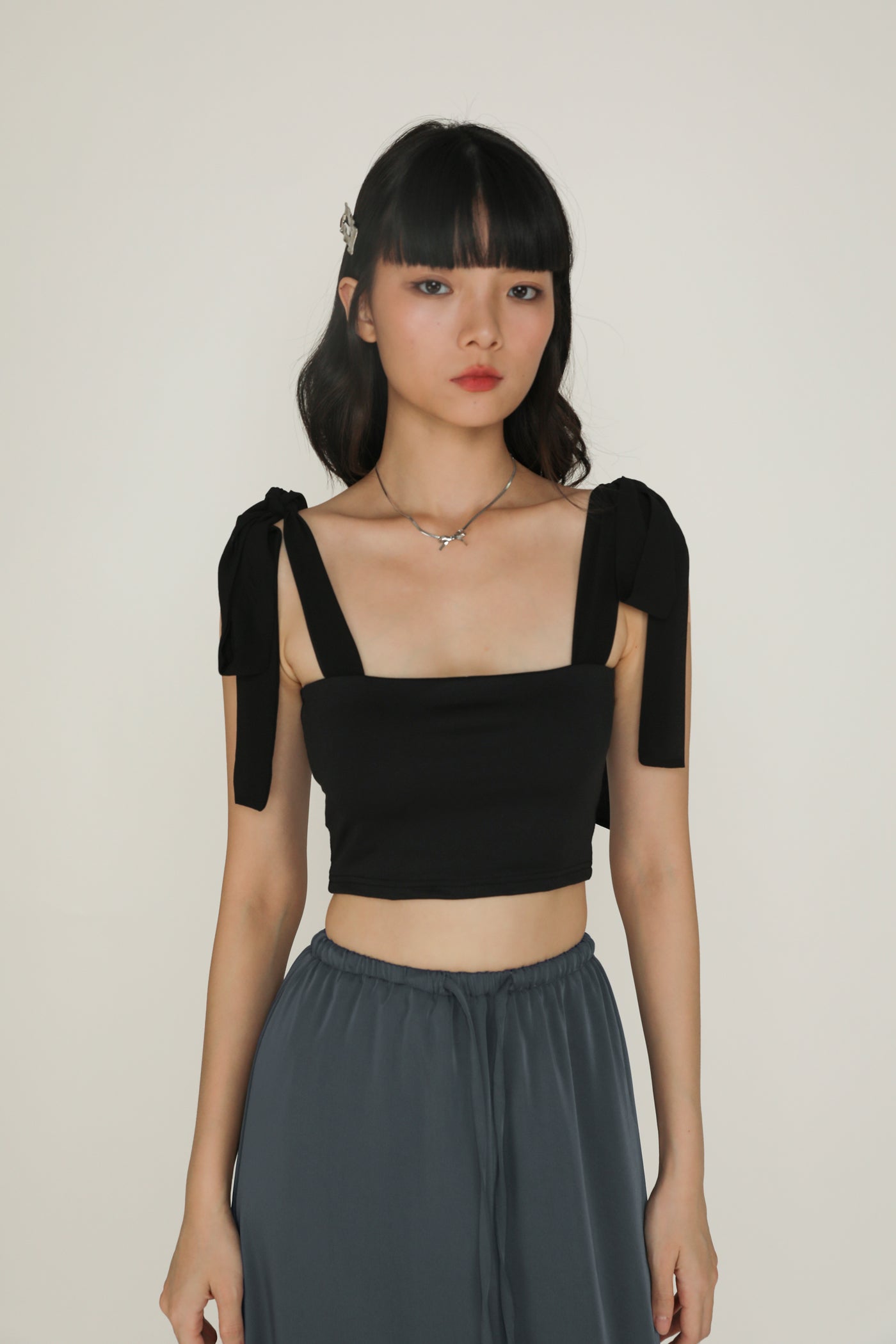 トップス Her praha Slash and ribbon top Margie Ribbon Padded Crop Top – The Tinsel Rack