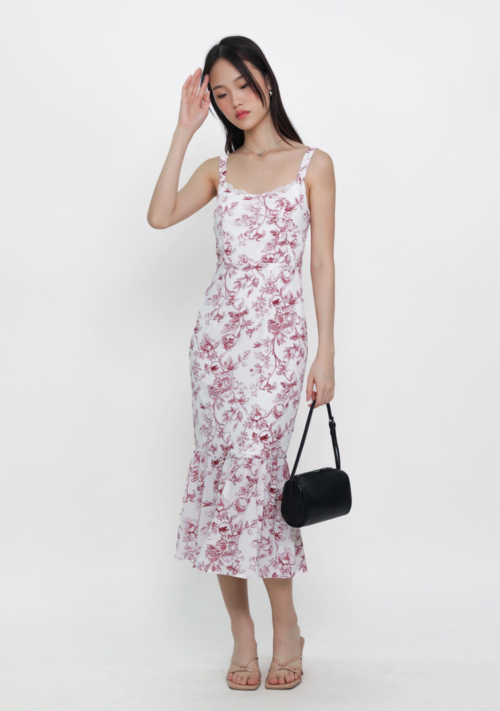 Vanessa Padded Fishtail Dress (Toile)