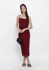 Lyanna Ruched Mesh Padded Dress