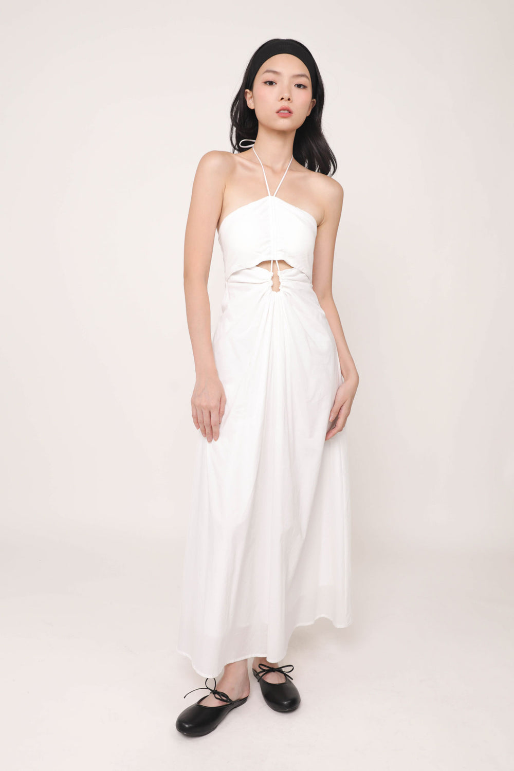 Meia Halter Ruched Padded Dress